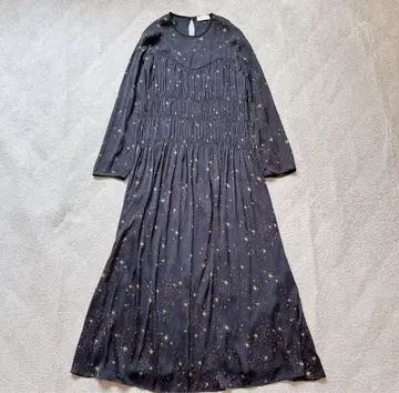 보르지 루미너스 프린트 셔링 원피스 36