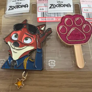 브로치 주토피아 2세트