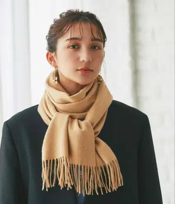 캐시미어 100% 무지 머플러 베이지