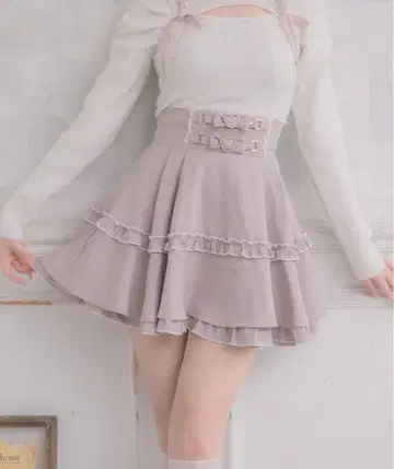 로지타 벨트 리본 디자인 스커트 핑크