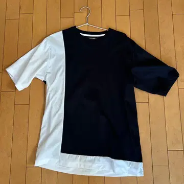 COMME CA MEN 컬러 콤비 반팔 티셔츠