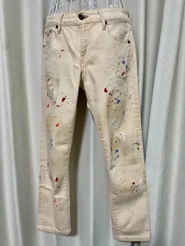 [ 덴함 ] 페인트 스플래쉬 스트레이트 데님