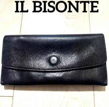 IL BISONTE 일비종떼 장지갑 블랙 천연 가죽