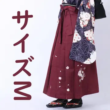 새상품 하카마 단품 자수 장식 졸업식용 하카마만 M 사이즈 빨간색