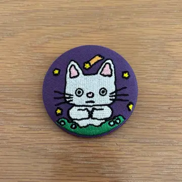 논탄 자수 캔뱃지 안녕히 주무세요