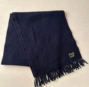 Johnstons 100% 캐시미어 머플러 네이비