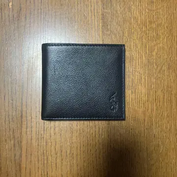 POLO 블랙 이단 접이식 가죽 지갑 폴로 랄프로렌 지갑