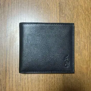 POLO 블랙 이단 접이식 가죽 지갑 폴로 랄프로렌 지갑