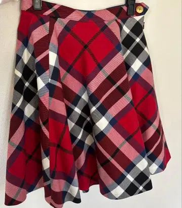 BLUE LABEL CRESTBRIDGE 체크 무늬 플레어 스커트 36