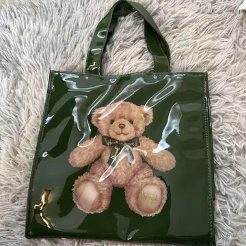 Harrods 테디베어 프린트 그린 토트백