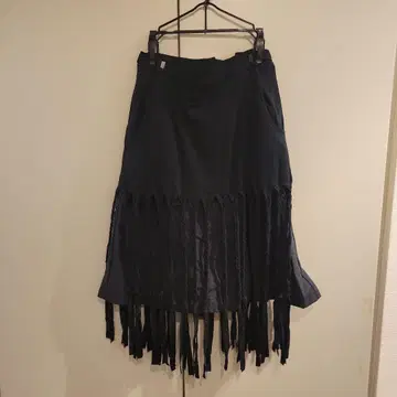 미사용 새상품 NON TOKYO 프린지 부착 롱 스커트