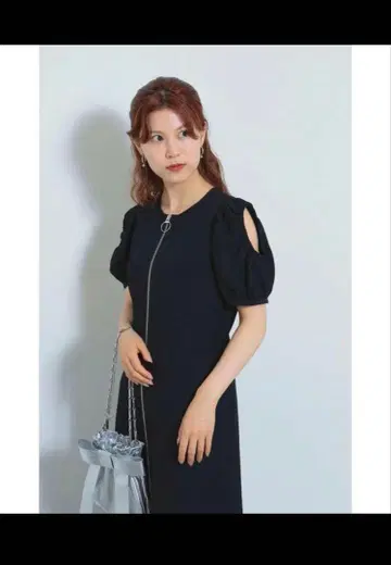 Ray BEAMS 암 오픈 지퍼 원피스