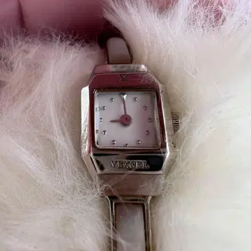 VEXCEL 베셀 쿼츠 손목시계 화이트 스퀘어형