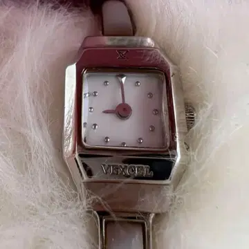 VEXCEL 베셀 쿼츠 손목시계 화이트 스퀘어형