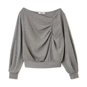 SNIDEL 턱 디테일 맨투맨 풀오버 그레이 F