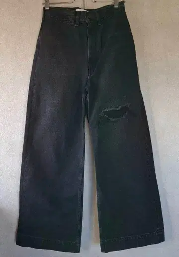 아즈르 바이 마우지 블랙 크러쉬 하이웨스트 와이드 데님 M 사이즈