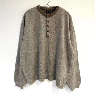 [ Scandia Woods ] 니트 스웨터 하프 버튼 엘보 패치 2XL