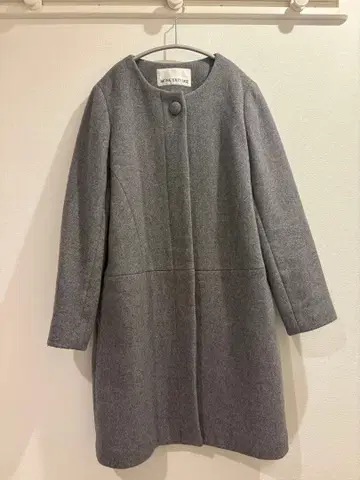 NATURAL BEAUTY BASIC 그레이 롱 코트 S
