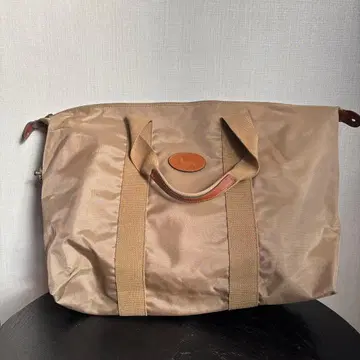 란셀 베이지 나일론 보스턴 백