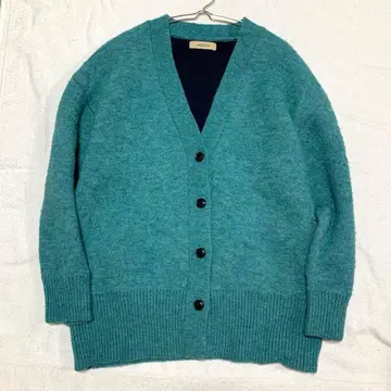 [메듀움] 니트 가디건 울 혼방 풀 버튼 V넥 긴팔 38