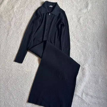 H BEAUTY&YOUTH 스트레치 리브 니트 원피스