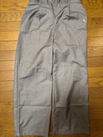 그레이 슬랙스 허리 턱