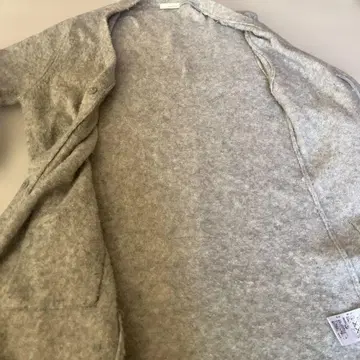 OPAQUE.CLIP 그레이 울 혼방 버튼 가디건