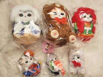 mofusand 봉제 인형 마스코트 6개 세트 미사용 새상품