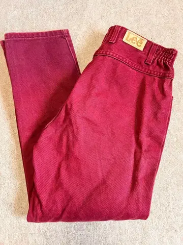 90s 미국산 Lee 데님 와인 레드 W30