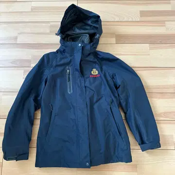 CUNARD 후드 부착 나일론 자켓 S 네이비