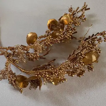 머리 장식 헤어 골드 결혼식 성인식