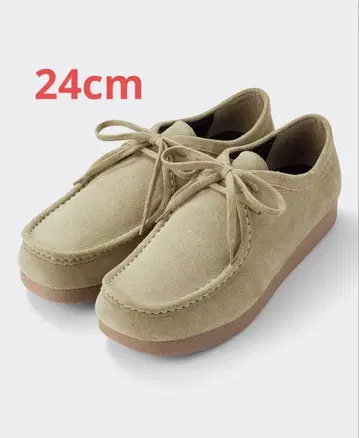 GU 리얼 가죽 모카신 신발 24cm