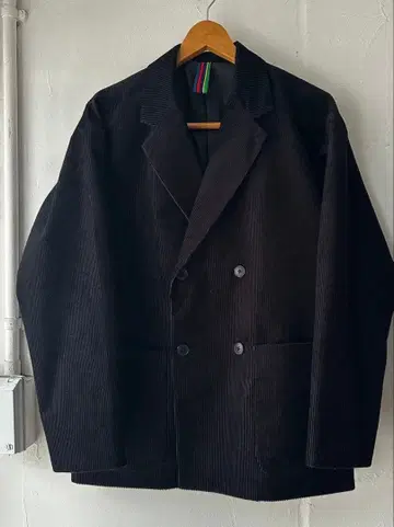 25AW 폴 스미스 코듀로이 더블 브레스트 자켓 블랙 S