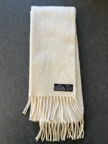 스톨 캐시미어 100% 화이트