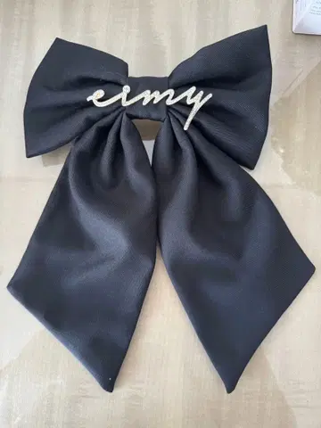 eimy istoire 리본 머리핀 블랙