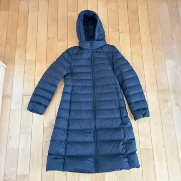 UNIQLO 후드 부착 롱 다운 자켓 BLACK