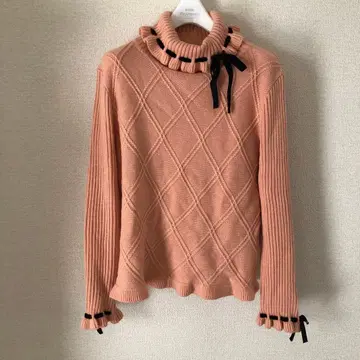 갤러리 비스콘티 벨로아 리본 터틀 니트 M