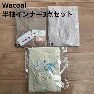 Wacoal 와코루 반팔 이너 3종 세트 레이스 M L