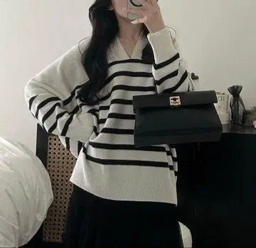 GOODMODE 캐시미어 혼방 저널 스탠다드 카프탄 풀오버