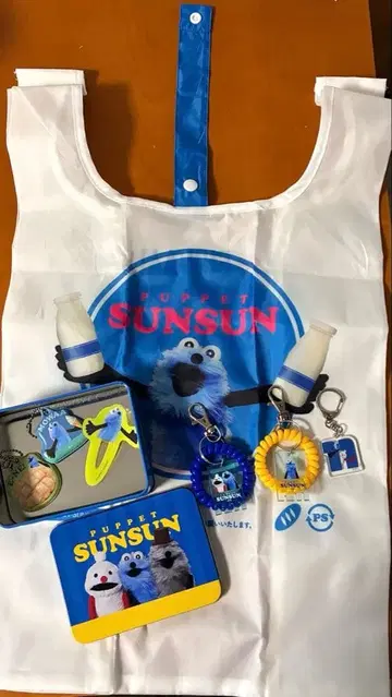 PUPPET SUNSUN 에코백 캔 키링 세트