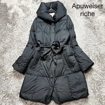 아푸와이저 리셰 숄카라 다운 코트 블랙 S 상당 새상품급