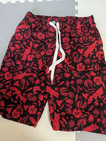 폴 스미스 빨간색 블랙 숏팬츠 올 패턴