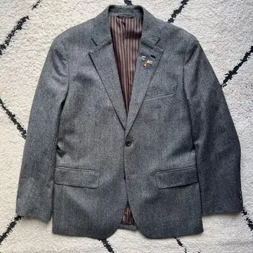 구제 의류 캐시미어 혼방 테일러드 자켓 90s 그레이