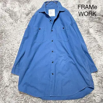 프레임워크 박스 실루엣 오버 사이즈 셔츠 스티치 프리 새상품급