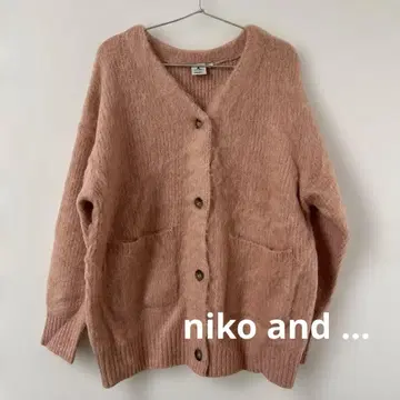 niko and - 몬스터 러쉬 V넥 가디건 니코앤드 핑크