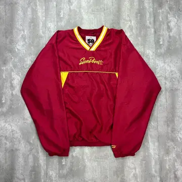 구제 의류 자수 로고 칼리지 나일론 자켓 풀오버 L 6144