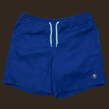 NOAH 노아 네이비 꽃 자수 하프 팬츠