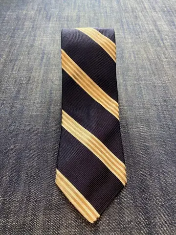 메이커스 셔츠 카마쿠라 네이비 레지멘탈 실크 코튼