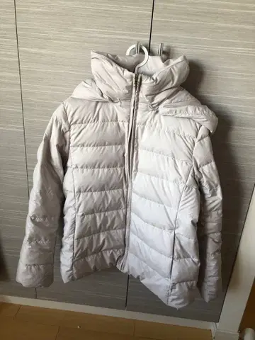 any FAM 후드 부착 다운 자켓 라이트 그레이