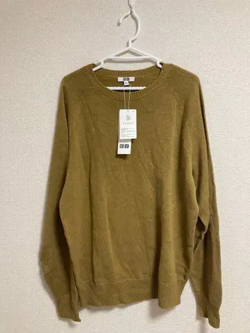 UNIQLO U 3D 니트 크루넥 스웨터 (긴팔) 브라운 XL